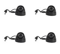 Augnongly 4X Black Telecamera per Videosorveglianza CCTV da Interno con Telecamera di Sicurezza A Cupola da 3,6 mm IR di Sicurezza CMOS 700TVL A 24 LED