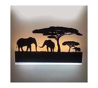 Augrous 12W LED Lampada da Parete Ferro Elefante Corpo leggero Murale Lampada per Camera da letto Soggiorno Decorazione Leggero