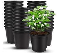 Augshy 150 vasi da vivaio in plastica nera da 10,2 cm