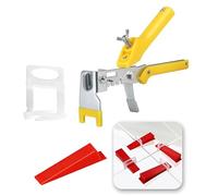 AUGTYRLV 601 Pezzi Sistema Di Cunei Per Piastrelle Con Pinze 2 mm, 500 linguette + 100 cunei + 1 pinza per la posa delle piastrelle Per Piastrelle Per Piastrelle Da Parete e Pavimento