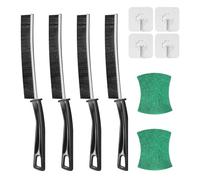 AUGTYRLV Kit di 6 Strumenti per la Pulizia - Spazzola per Pulizia degli Angoli con Setole Rigide, Tamponi Abrasivi, Pulizia Profonda delle Fessure delle Piastrelle, per Vasche da Bagno & Cucina