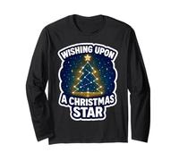 Augurando Una Stella di Natale Astonomer Astronomy Lover Xmas Maglia a Manica