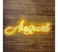 AUGURI 3D Scritta Luminosa con 4000 Led Decorazione Natale Negozio Bar Casa ecc [EEK: A]
