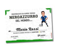 Auguriando Biglietto Auguri Calcio idea Regalo tifoso simpatico Gadget festa compleanno calciatore biglietti grandi formato in italiano (Interista)