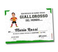 Auguriando Biglietto Auguri Calcio idea Regalo tifoso simpatico Gadget festa compleanno calciatore biglietti grandi formato in italiano (Romanista)