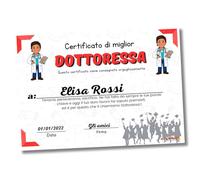 Auguriando Biglietto Auguri Laurea idea Regalo Laureata simpatico Gadget Laureato per la festa della dottoressa dottore biglietti auguri umoristici grandi formato in italiano (Dottoressa)