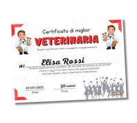 Auguriando Biglietto Auguri Laurea idea Regalo Laureata simpatico Gadget Laureato per la festa della dottoressa dottore biglietti auguri umoristici grandi formato in italiano (Veterinaria)