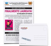 Auguriando Biglietto Auguri Laureato Giornale Laurea idea Regalo Laurea simpatico Gadget per la festa grande biglietti umoristici uomo (Laureata)