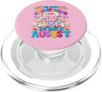 August Bday Design For Unicorn Mom Cute Birthday Gnome PopSockets PopGrip per MagSafe