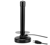 August DTA250 Antenna TV portatile da interno con base magnetica | Antenna Freeview HD per sintonizzatore TV, TV portatili, DAB e decoder, digitale per auto, campeggio, camper - Nero
