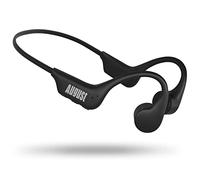 August EP400 Cuffie Conduzione Ossea Bluetooth e MP3 Openear con Memoria, Bone conduction con microfono, IP68 Impermeabili Multipoint per Running Sport Waterproof Wireless Bici Ciclismo - Nero