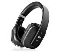August EP650 Cuffie wireless over-ear, Bluetooth 5.1 aptX LL + NFC | Cuffie stereo con EQ, microfono per vivavoce, multipoint, aux 3,5 mm, archetto regolabile, 20 ore di riproduzione - Nero