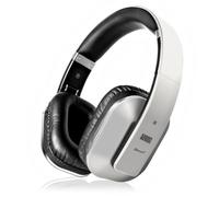 August EP650 Cuffie wireless over-ear, Bluetooth 5.1 aptX LL + NFC | Cuffie stereo con EQ, microfono per vivavoce, multipoint, aux 3,5 mm, archetto regolabile, 20 ore di riproduzione - Argento