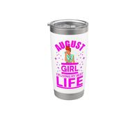August Girl All Things Through Christ Gesù Donne Compleanno Bicchiere termico in acciaio inox doppia parete