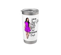 August Girl All Things Through Christ Gesù Donne Compleanno Bicchiere termico in acciaio inox doppia parete