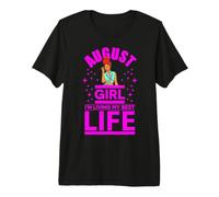 August Girl all Things Through Christ Gesù Donne Compleanno Maglietta Premium