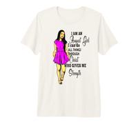 August Girl all Things Through Christ Gesù Donne Compleanno Maglietta Premium