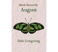 (August) Green Birth Butterfly Dido Longwing Gemstone Line Paper Writing Journal, 100 Pages, 6” x 9” Lined Paper Notebook, Paperback