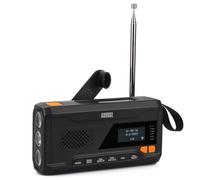 August MB290B Solar Power Bank Wind Up Radio Emergenza con Bluetooth, Campeggio o Pesca Ricaricabile 4500mAh Radio DAB/FM Portatile, Bluetooth 5.0, 3.5mm - Manovella 3 Luminosità Torcia - Nero