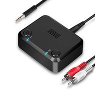 August MR270-HD Trasmettitore Bluetooth aptX HD Bassa Latenza - Adattatore per Cuffie Dual Connessione Bluetooth 5 per TV - Connessione di 2 Dispositivi Wireless per TV, Tablet e Computer
