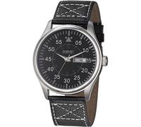 August Steiner AS8074SS Giorno Data Quarzo Grigio Pelle Cinturino Uomo Orologio