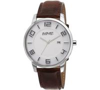 August Steiner AS8108BR Quarzo Svizzero Data pelle Marrone Cinturino Uomo Watch