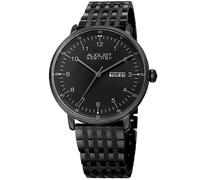 August Steiner AS8215BK Nero Giorno Data Texture Tessere Bracciale Uomo Orologio