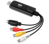 August VGB100 Convertitore VHS in Digitale, USB 2.0 Audio/Video Grabber Capture Converter Analogico per PC Windows 10, 8, 7 - Digitalizzare Videocassette VHS Hi8 Mini DV DVD, con RCA Scart