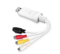 August VGB300 Acquisitore video USB con RCA e S-Video per Windows e macOS | Scheda acquisizione video USB 2.0 Plug&Play, trasferisci VHS/VCR/Hi8/8mm/MiniDV a PC, adattatore video per Xbox/360/PS3
