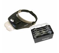 AUGUSTA Kopfbandlupe Lente Illuminata + 2 LED Lampade + 4 Intercambiabili