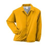 Augusta Sportswear Giacca standard in nylon foderata, resistente alla pioggia, capispalla impermeabile per allenatori e attività all'aperto, oro, L