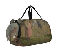 Auguste Renoir - Borsone da viaggio per ragazze con disegno di pianoforte, borsone da viaggio per bambini, borsone da palestra per bambini, Stampe di pastorella francois Millet, classico