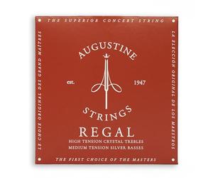 Augustine 650527 Corde per Chitarra Classica, Etichetta Regals, Set Cantini Precision-Round Extra High Tensione, Corde Basse Medium Tensione, Muta Rossa