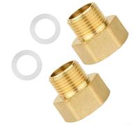 AugustknowU 3/8 maschio x 1/2 femmina in ottone per boccola BSP riduttore da utilizzare con componenti idraulici standard per reti di distribuzione di gas e acqua (4 pezzi)