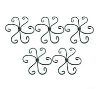 AugustknowU 5 telai di supporto per piante in metallo per giardinieri che gestiscono piante che richiedono una guida verticale attraverso la maturità in vari climi (verde 10,5 cm)
