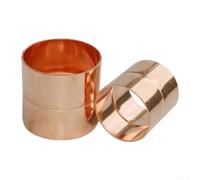 AugustknowU Accoppiatore diritto in rame a doppia presa uguale per controllo climatico Refrigerazione Idraulica Collegamento tubo di rame 6,35 mm a 16 mm (12,7)