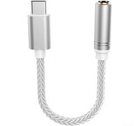 AugustknowU Adattatore audio analogico da USB C a 3,5 mm con decoder digitale integrato per l'uso con cuffie e auricolari (B)