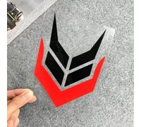 AugustknowU Adesivi riflettenti a base di PVC per l'installazione del parabrezza anteriore di moto e scooter per rafforzare la consapevolezza visiva sulle strade (C nero + rosso)