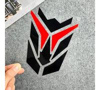 AugustknowU Adesivi riflettenti a base di PVC per l'installazione del parabrezza anteriore di moto e scooter per rafforzare la consapevolezza visiva sulle strade (B nero + rosso)