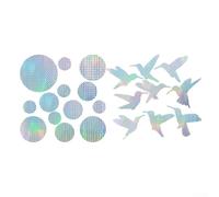 AugustknowU Adesivi riflettenti per finestre per la sicurezza degli uccelli compatibili con vetro a pannello singolo e doppio in case, uffici e spazi commerciali (LS816)