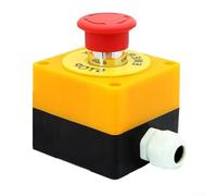 AugustknowU Bottone di chiusura industriale 10A 600V della E-Stop per la sicurezza del macchinario controlla la linea di produzione di automazione ed i dispositivi elettromagnetici