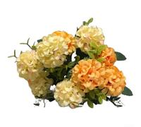 AugustknowU Bouquet di ortensie in seta dai toni morbidi seguendo i principi di design europei per la decorazione di cerimonie, stile di vita e workshop di styling (giallo)