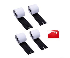 AugustknowU Cerniera antipolvere da 7 piedi x 7 cm, costruita con metallo rivestito in plastica per un uso a lungo termine in aree ad alta esposizione alla polvere (nero)