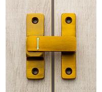 AugustknowU Chiavistello in lega di zinco con tecnologia fosforescente per uso notturno regolabile a 90 gradi e 180 gradi senza foratura (bronzo giallo)