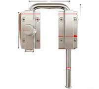 AugustknowU Chiavistello multi-angolo costruito utilizzando lega di alluminio e ferro con capacità di bloccaggio anti-leva per un funzionamento costante (A)