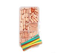 AugustknowU Confezione da 250 connettori in rame progettati per una maggiore durata sotto pressione a crimpare con manicotti di protezione termorestringenti