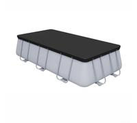 AugustknowU Copertura per piscina compatibile con piscine quadrate rotonde da 2,4 m, 3,7 m, 4,6 m, materiale PE, resistente ai raggi UV, design traspirante per la prevenzione e la sicurezza dei