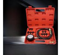 AugustknowU Corredo automobilistico di prova di pressione dell'olio 13 pezzi con 0 - 140 Psi campo di misura costruito da acciaio ad alta resistenza e fornito dei montaggi della metropolitana di rame