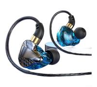 AugustknowU Cuffie intrauricolari cablate con microfono e bass boost per gaming, musica, sport e uso mobile, con suono surround 9D e design ergonomico della punta dell'orecchio (C)