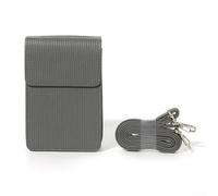 AugustknowU Custodia per Instax, per Mini Link+, con guscio in pelle PU, strato interno imbottito, per una protezione fisica completa (grigio)